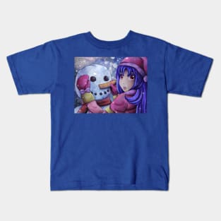 Alice Desangi Building a Snowman Kids T-Shirt